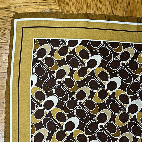 COACH Signature Silk Scarf - Picture 5 of 13